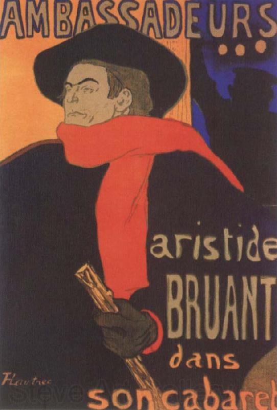 Henri de toulouse-lautrec Aristide Bruant in his Cabaret Spain oil painting art